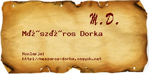 Mészáros Dorka névjegykártya