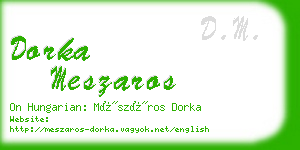 dorka meszaros business card